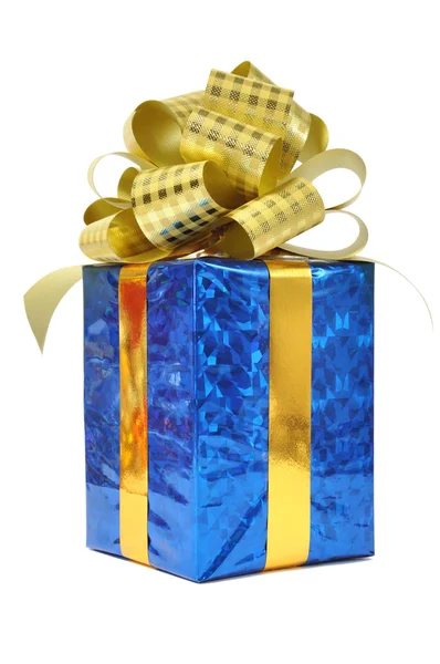 Blue gift — Stock Photo, Image