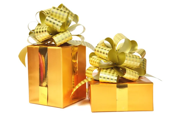 Goldene Geschenke — Stockfoto