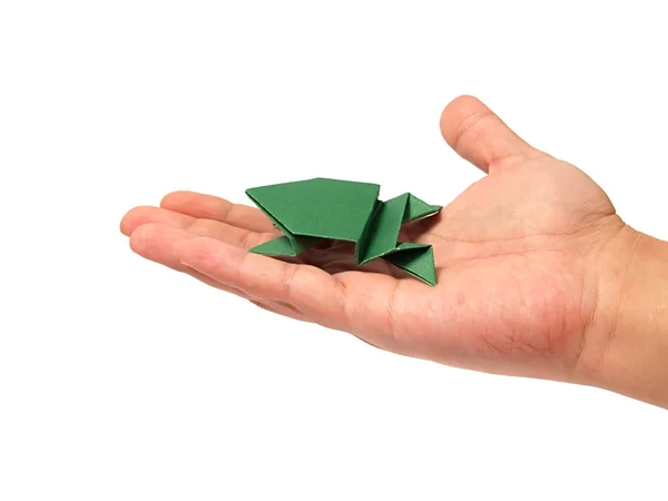 Origami kurbağa — Stok fotoğraf