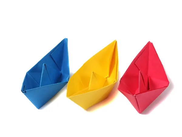 Origami schepen — Stockfoto