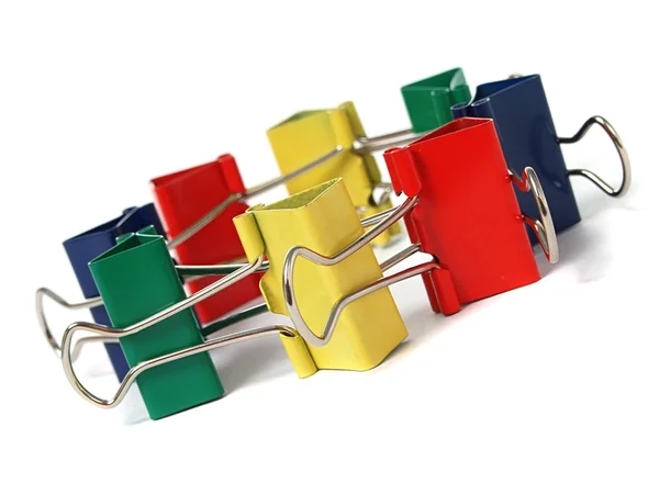 Farbige Papierbinder — Stockfoto