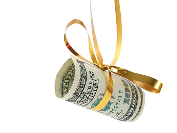 Dollars on christmas tree — Stock Photo, Image