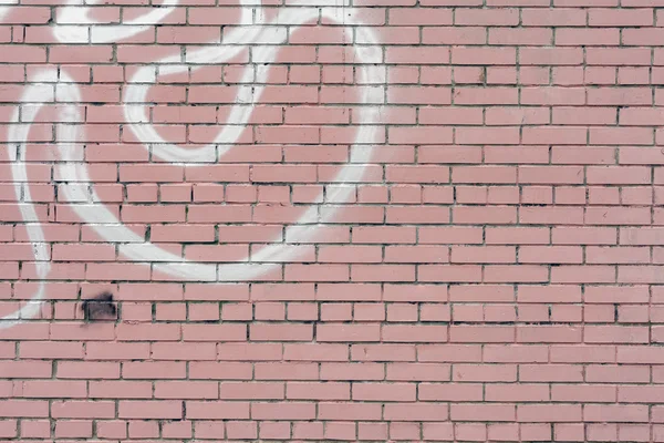 핑크 그린된 벽돌 벽 — 스톡 사진