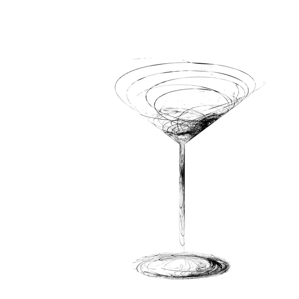 Stylizované sklenice na víno pro zavinění — Stock fotografie