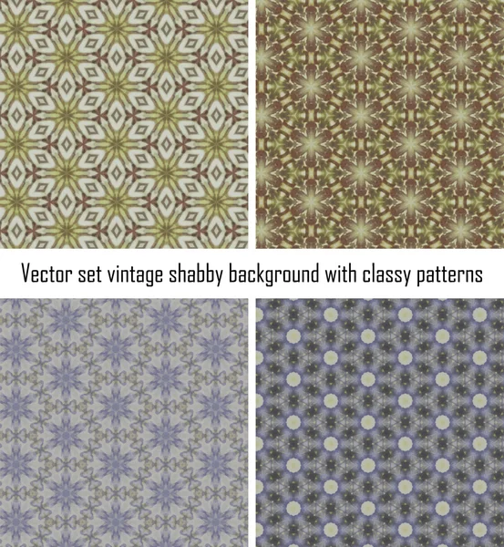 Векторний набір старовинного фону класичні візерунки — стоковий вектор