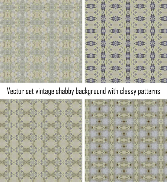 Conjunto de vectores fondo vintage patrones clásicos — Vector de stock