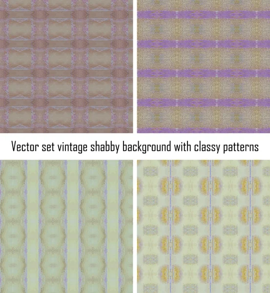 Vektor ställa in vintage bakgrund klassiska mönster — Stock vektor