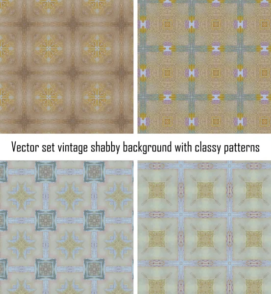 Vektor-Set Vintage Hintergrund klassische Muster — Stockvektor