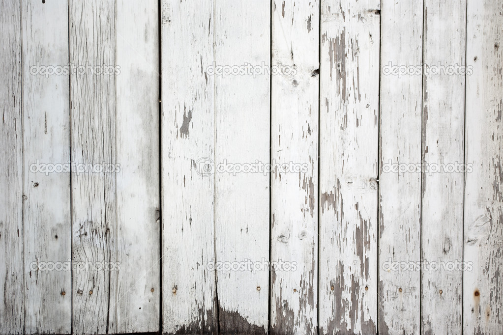 Background of weathered white painted wood