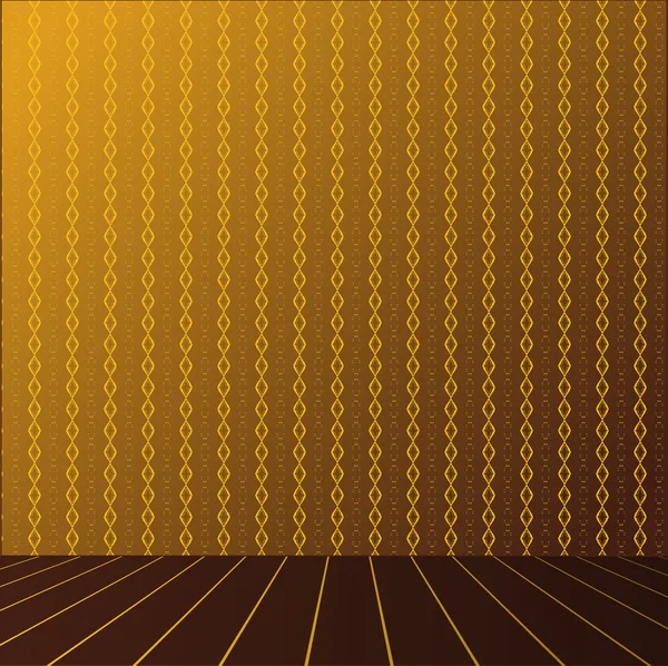 Ahşap zemin ile altın Oda — Stok fotoğraf