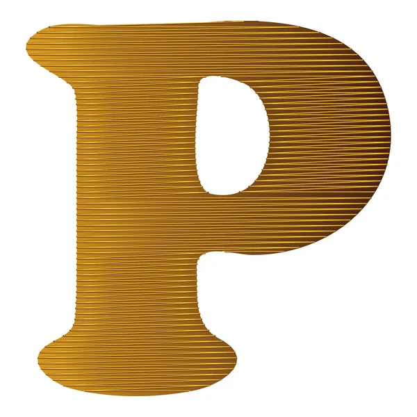 中金金属质感的字母 — 图库照片