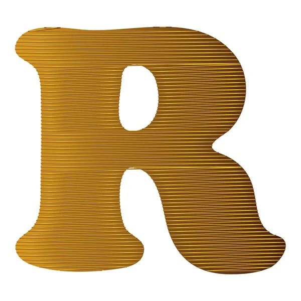 Буква в текстуре из золота — стоковое фото