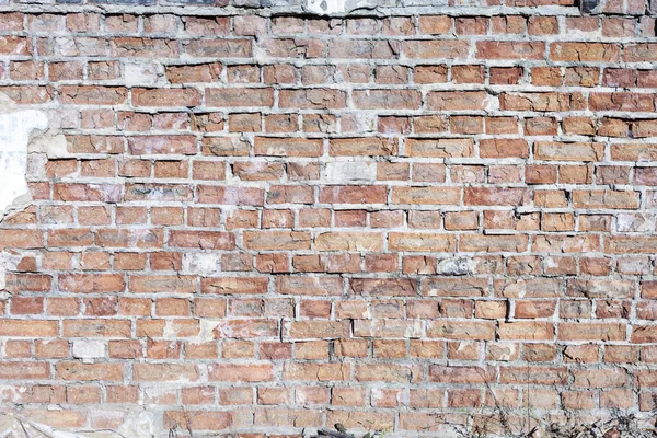 Fond de mur de brique rouge vieilli altéré — Photo
