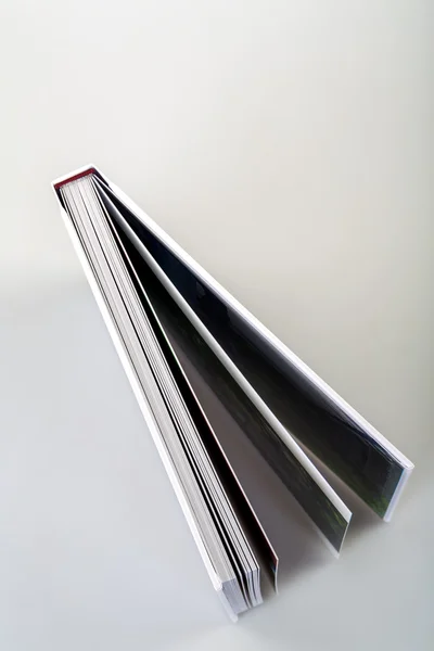 Das offene Buch mit reinem Einband — Stockfoto