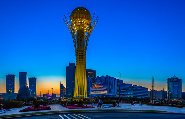 Astana, Kazakhstan - 24 August: The symbol of Kazakhstan Baytire