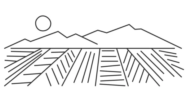 Bannière ligne nature — Image vectorielle