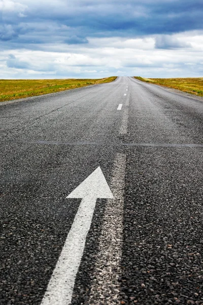 Black asphalt road — Stock Photo, Image