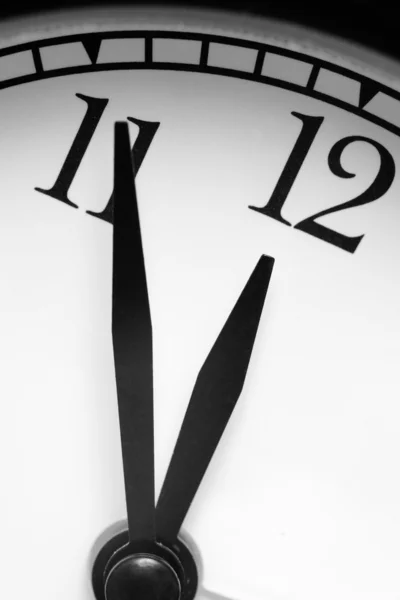 Clock, black and white photo — Stock Photo, Image