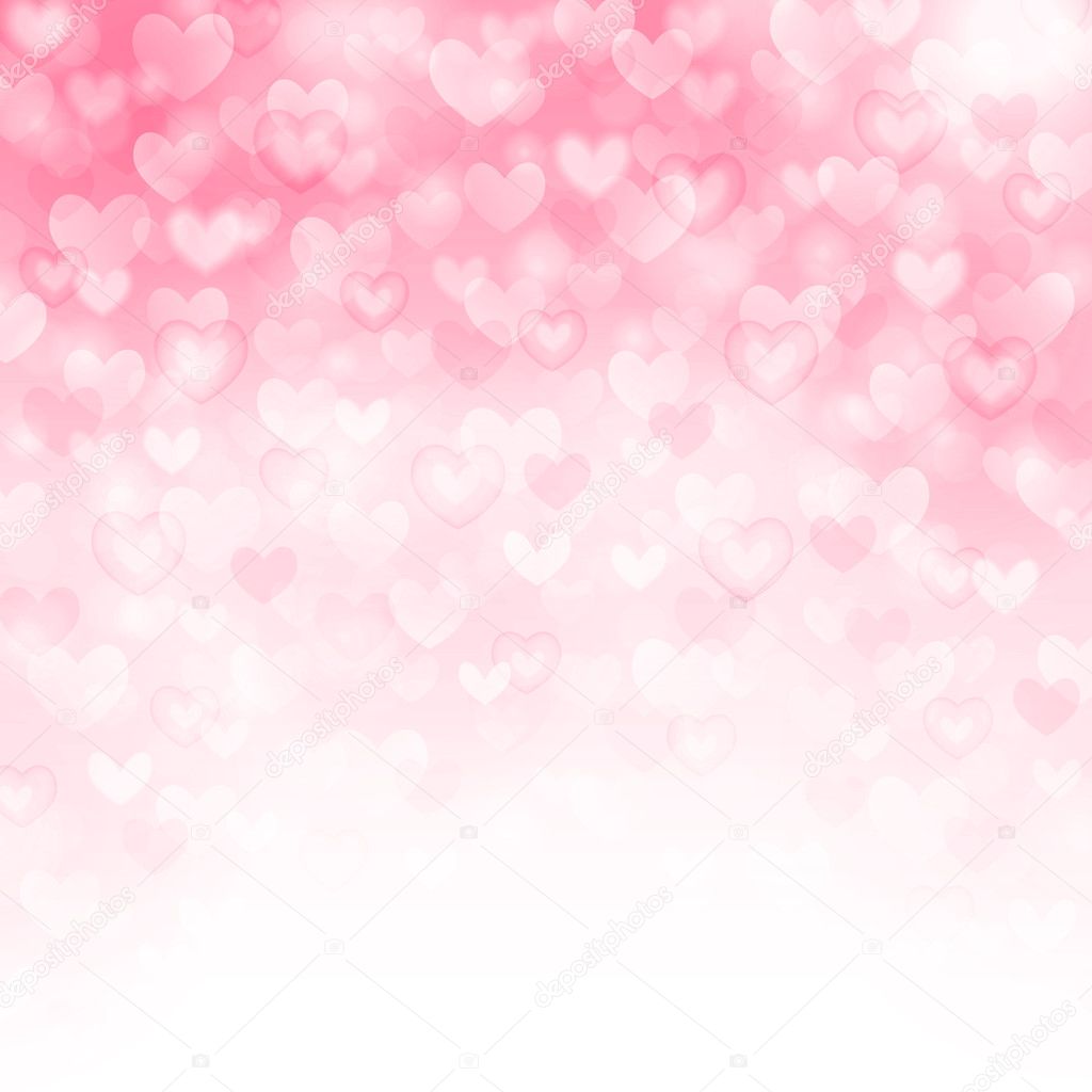 Vector background with beautiful pink hearts