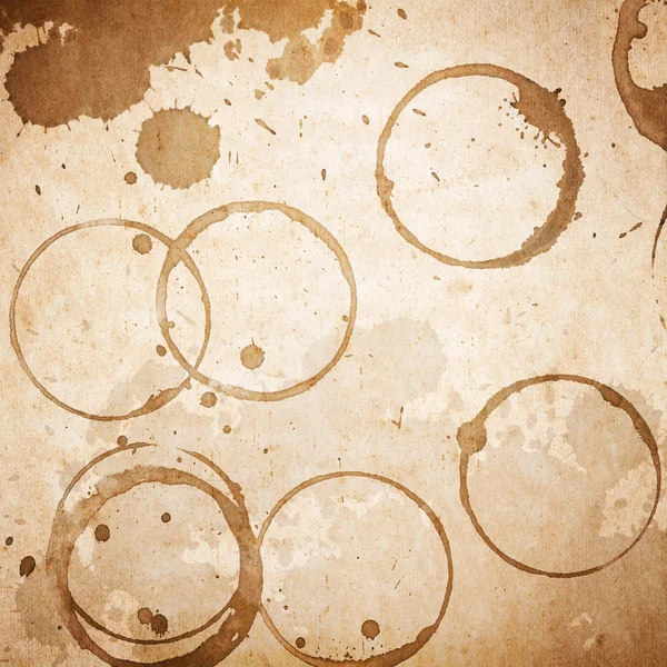 Old paper with drops of coffee — Stock Photo, Image