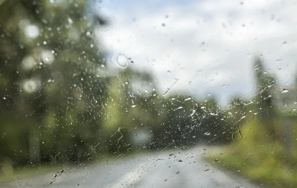 Water drops on a car window — Stock Photo, Image