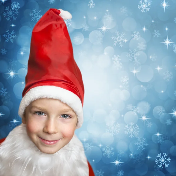 Niño en ropa de santa — Foto de Stock