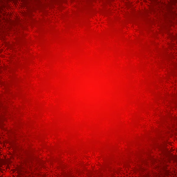Flocons de neige rouges — Image vectorielle