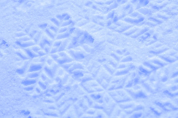 Schneeflocke auf dem Schnee. — Stockfoto