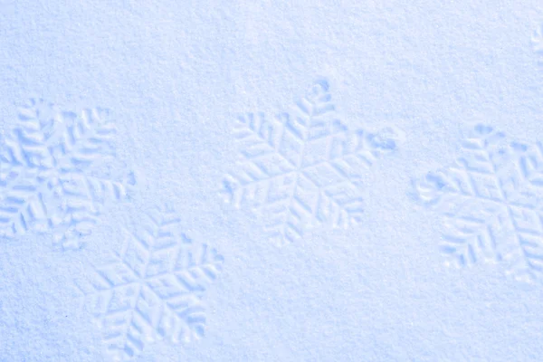 Schneeflocke auf dem Schnee. — Stockfoto