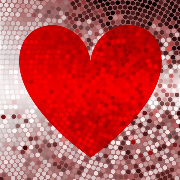 Свято червоний абстрактний фон з сердечками — стоковий вектор