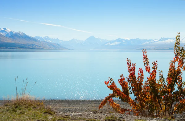 Beautiful view of Lake Tekapo in autumn — Stock Photo, Image