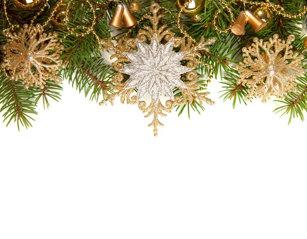 Christmas Border isolated on white — Stock Photo, Image