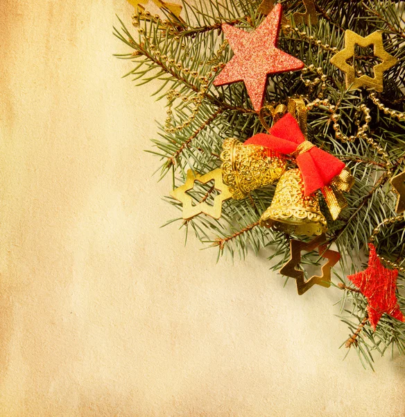 Background with Christmas border. — Stock Photo, Image