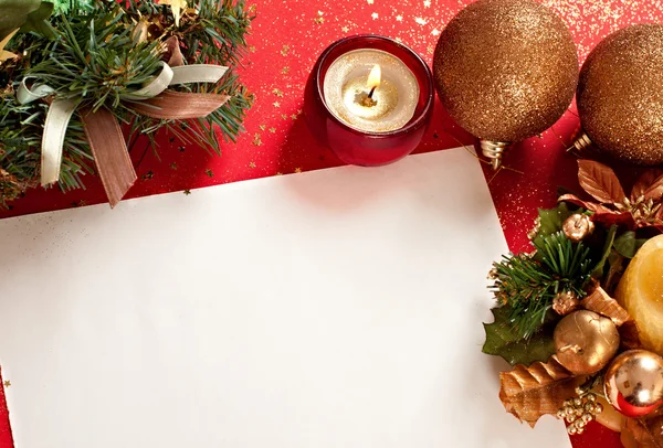 Decorações de Natal em vermelho — Fotografia de Stock