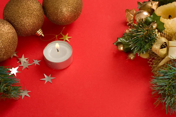 Decoraciones de Navidad en rojo — Foto de Stock