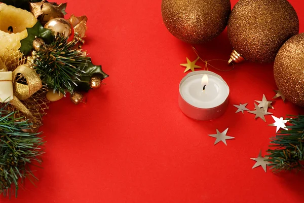 Decoração de Natal em vermelho — Fotografia de Stock