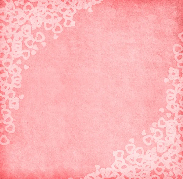 Papier rose avec coeurs — Photo