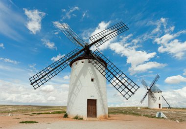 Medieval Windmills of Campo de Criptana. clipart