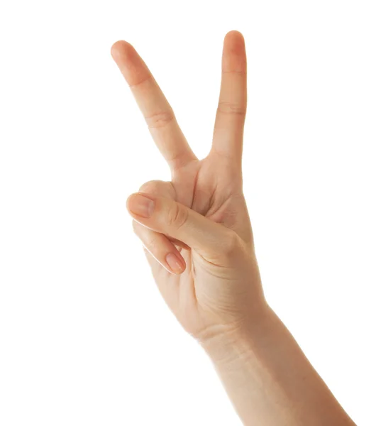 Hand gesture - Number Two — Stock Photo, Image