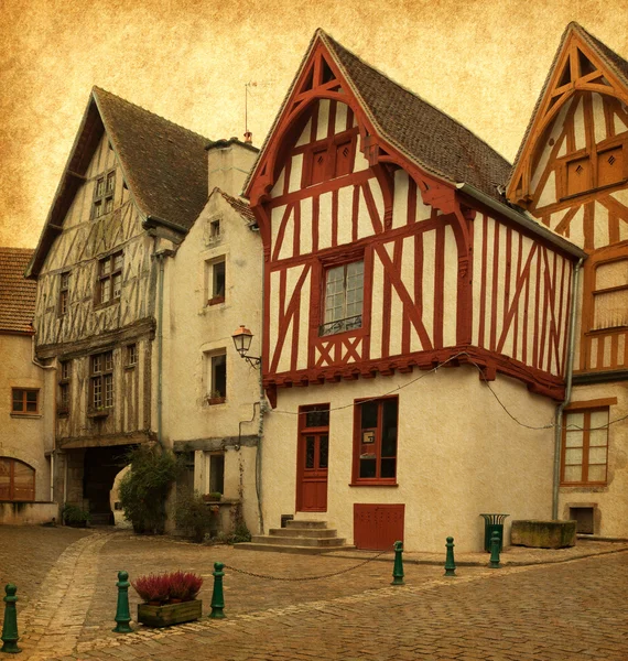 Noyers, 부르고뉴, 프랑스의 고 대 건축. — 스톡 사진