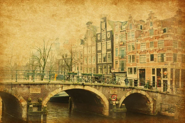 Retro Bild Prinsengracht Kanal, amsterdam — Stockfoto