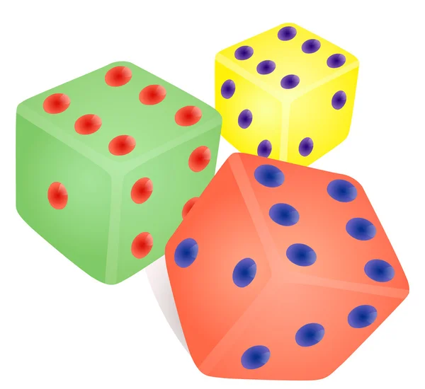 Dice spel färgläggning. — Stock vektor