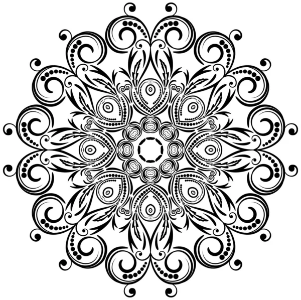 Ornamento floral círculo . — Vetor de Stock