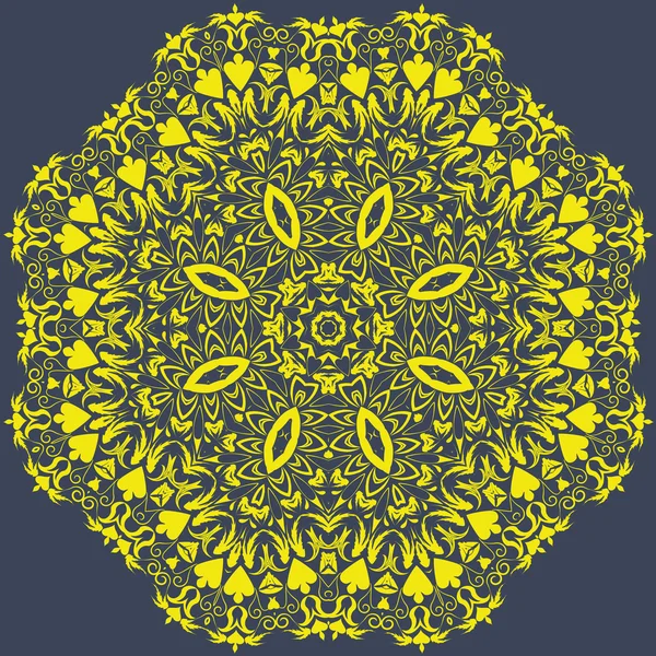 Květinový ornament kruh. — Stockový vektor