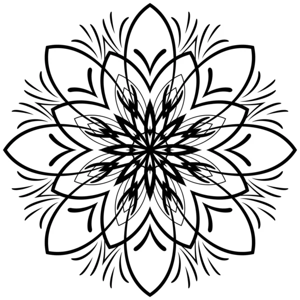 Cirkel floral ornament. — Stockvector