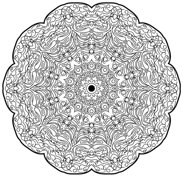 Cirkel floral ornament. — Stockvector