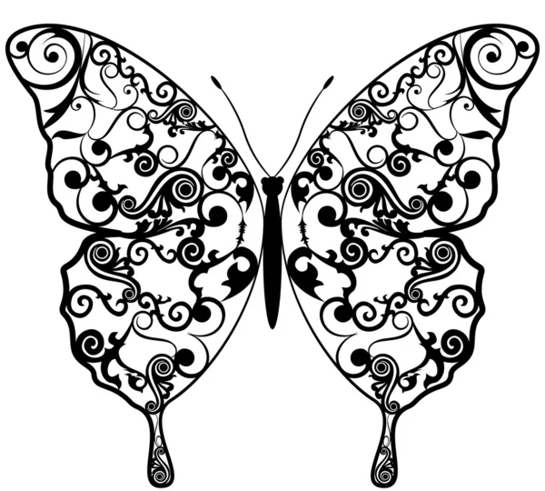 Exotische vlinder abstracte patronen. — Stockvector