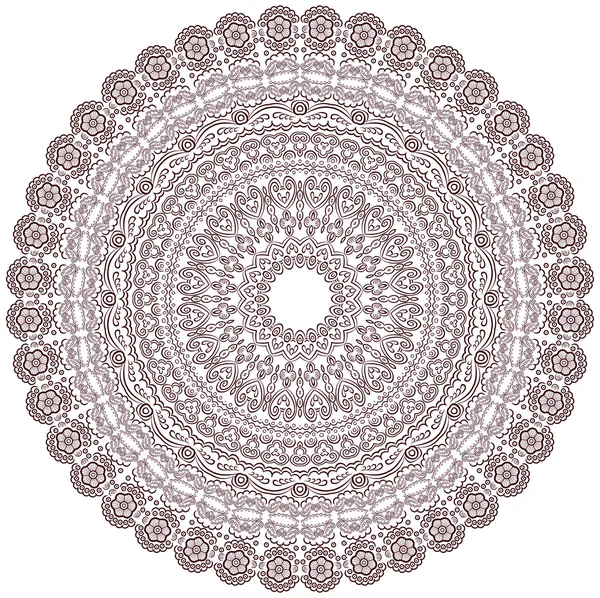 Cirkel floral ornament. — Stockvector