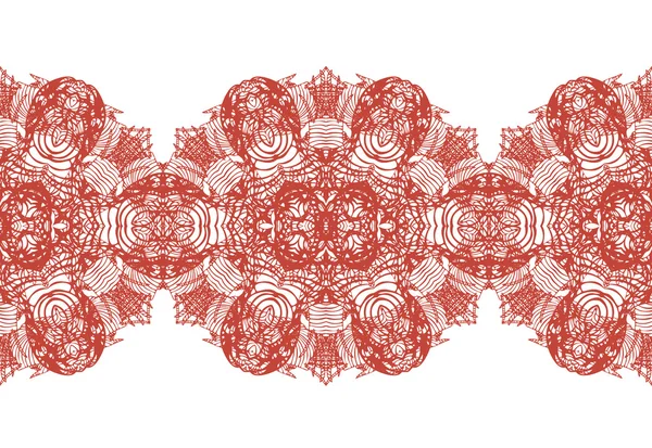 线性花卉装饰物，无缝模式 — 图库矢量图片