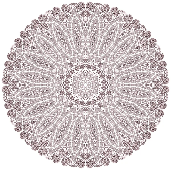 Круговой цветочный орнамент . — стоковый вектор